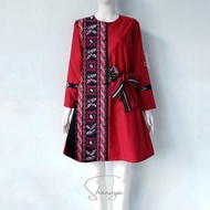 Shanaya Batik Gayatri Tunik katun toyobo kombinasi tenun troso jepara tebal dress kondangan couple