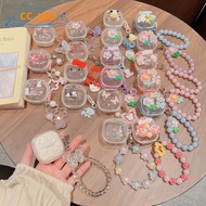 For Baseus Bass BD1 Case Cartoon Flower Cute Candy Bracelet Keychain Pendant Baseus Bass BD1 Clear S
