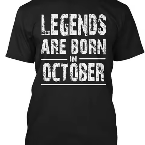 Legends Born In October Vintage Are October T Shirt Made in USA S 5XL