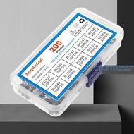 200Pcs Transistor Assortment PNP NPN TO-92 Transistor Assorted Kit BC327 BC337 BC517 BC547 BC548 BC5