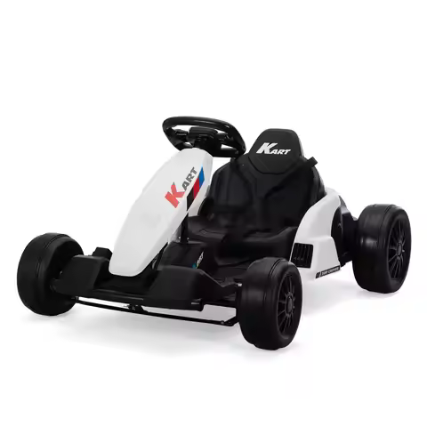 24V Go Kart with Protective Suit, Electric Drift Kart for Kids 416 Year, Ride on Car, 8 MPH Battery