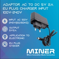 AC To DC 5V 2A Adapter Charger Input EU Plug 100V - 240V