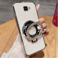 Transparent Casing Samsung Galaxy J7 Prime J5 J2 Prime  With Finger Ring Bracket Soft Plating Edge Shockproof Luxury Phone Case