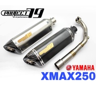 Project79 XMAX 250 Exhaust Full System Stainless Steel Yamaha Ekzos Long Slip On Tabung Muffler Xmax