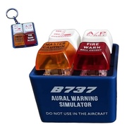 EGPWS B737 Warning Sound Simulator Flashing Sound Alarm Keychain Airplane Emergency Alert Button Key