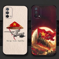 Case for oppo a93 5g / a74 5g printed with the image of the lovely Uncle Ho's red flag and yellow st