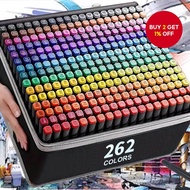 24/36/48/60/80/120/168/262 Colors Dual Tip Marker Set Painting Watercolor Pens Double-tipped Drawing