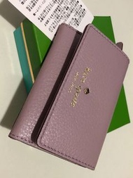 NEW 全新Kate Spade 淺粉紫色銀包連鎖匙扣