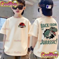Children's T-shirt 2026 summer fashion children's clothing, cartoon dinosaur pattern, short-sleeved 