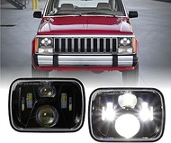 USR 84-96 Cherokee XJ 7x6 H6054 LED Sealed Beam Projector Headlight Low/High Beam Black H6052 Headla