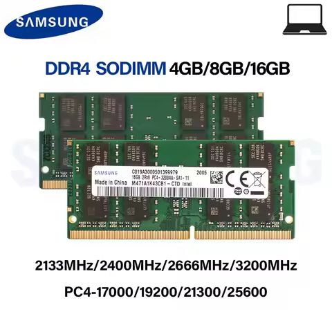 SAMSUNG Memoria Ram DDR4 8GB 4GB 16GB 2133Mhz 2400Mhz 2666Mhz 3200Mhz 260Pin 1.2V Sodimm Notebook Me