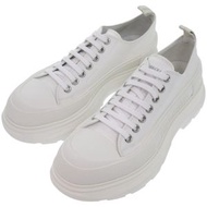 全新未使用 Alexander McQueen Tread Slick 繫帶運動鞋 611705W4L329000，帆布、棉、橡膠材質，白色，尺寸 0741 [二手] Alexander McQuee