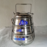 Stainless Steel Lunch Box​Pyramid Style​ 3 Floors​ Products Imported From India