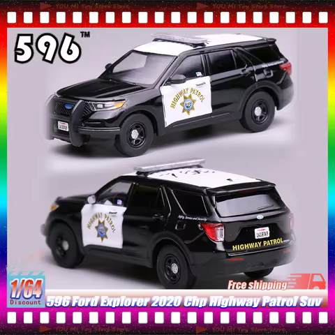New 596 1:64 Ford Explorer 2020 Chp Highway Patrol Suv Alloy Die-Cast Car Models Collectible For Col