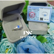 Rare Blue Sky Oval Moissanite Ring 0.5 ct, S925