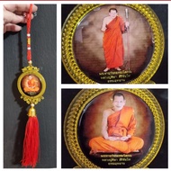 (SG555) Lp Maha Sila 龙普玛哈席拉 龙婆济公 Double Sided Pu Hoi Na Rod thai amulet +