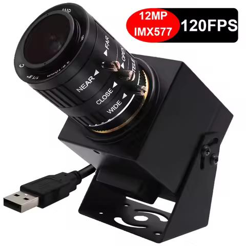 ELP 12MP High Speed Webcam 1080P 120fps Varifocal 3.6-10mm CS Lens Zoom Camera IMX577 UHD 4K 30fps L
