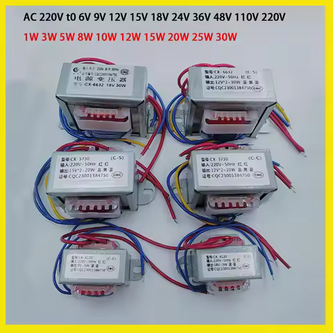 30W 25W 20W 15W 10W 8W 5W 3W 1W Power Transformer Input AC 220V 50HZ Output AC 6V 9V 12V 15V 18V 24V