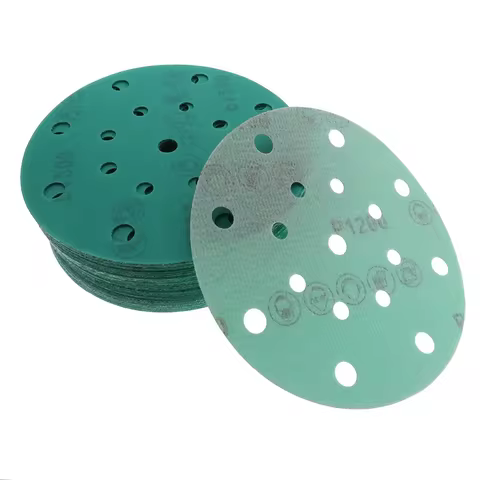 6 Inch 150MM 17 Holes 60-2000 Grits Hook and Loop PET Film Aluminum Oxide Wet&Dry Sandpaper Sanding 