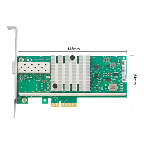 PCIe x4 Single Port 10G SFP+ Network Card Intel X520-DA1 82599EN 10GbE NBBASE-T NIC Fiber Adapter fo
