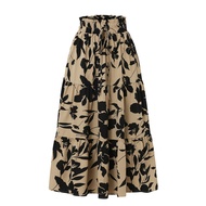 Printed A-Line Skirt High-End Pleated Skirt Skirt Women's Clothing 511nz6