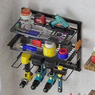 全城熱賣 - H56 壁掛式 電動工具收納架手持電鑽置物架重型浮動工具架收納架 壁掛可調式工具架三層