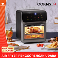 OOKAS Air Fryer low watt penggorengan udara fryer tanpa minyak 16L airfryer Touch Screen layar sentu