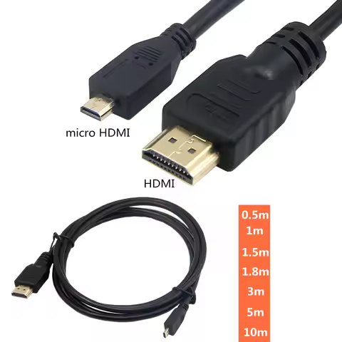 Micro HDMI-Compatible To HDMI-compatible Cable 0.5m 10m 5m 2m Male-Male Micro HDMI-Compatible Cable 