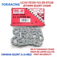 LC135 FZ150 Y15ZR GT128 JET4MM YAMAHA RACING SILENT CHAIN 2 x 3 x 98LE (TYPE92)