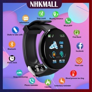TERLARIS NHKMALL - SmartWatch D18 Smart Watch Olahraga Tahan Air Pria dan Wanita Bluetooth Digital S