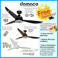 Fanco B-Star DC Ceiling Fan with 24W 3 Tone LED Light Kit and Remote