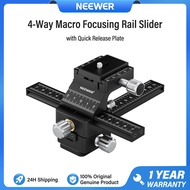 NEEWER 4-Way Rail Slider รางเลื่อนโฟกัสมาโคร 4 ทิศทาง พร้อมแผ่นปลดเร็ว เข้ากันได้กับกล้อง Canon Niko