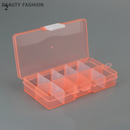 BEAUTY FASHION Plastic10 slots adjustable Jewelry กล่องเก็บของ Case CRAFT Organizer beads
