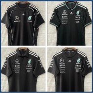 2025 Mercedes AMG Petronas F1 Team Mechanics Jersey - Black Rugby jersey