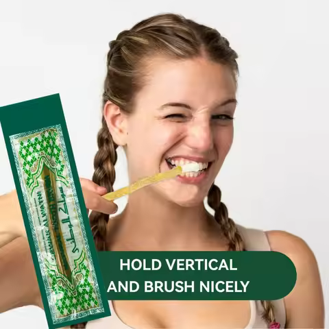 Ultra-Thin Natural Branch Miswak Toothbrush Stick Organic Wooden Slim Minimalist Gentle Bristles Gen