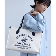 Beverly Hills Polo Club Pony Logo Print Canvas Tote Bag (Large Capacity) Men's