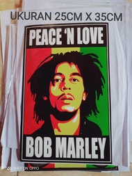 1 pcs stiker jumbo bob Marley ukuran 25x35cm