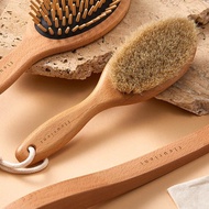 天然馬毛美體按摩刷-乾刷專用(附收納袋) 台灣製