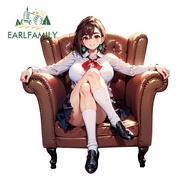 EARLFAMILY Dandadan Ayase Momo Sitting Gesture Car Sticker Waterproof Scratch-Proof Vinyl Decal Suit