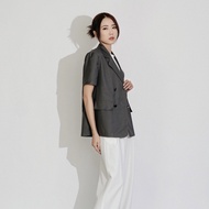 Blazer short sleeve blazer Gray design for women Caffeine Studio