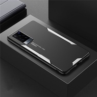 VIVO X60 Pro X70 X80 X90 Pro Plus Luxury Aluminum Metal Matte Metal Laser Carving Panel Cover Lens Protection Phone Case