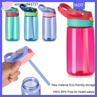 XINYANG941727 480ml Plastic Children Kids Leak Proof Drinkware Water Bottle with Straws Drinking Cup BPA Free Drinking Bottle