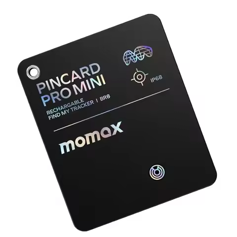 MOMAX Pincard Pro Mini Wallet Finder Rechargable Tracker Card Slim Locator Tag Wireless Charge for L