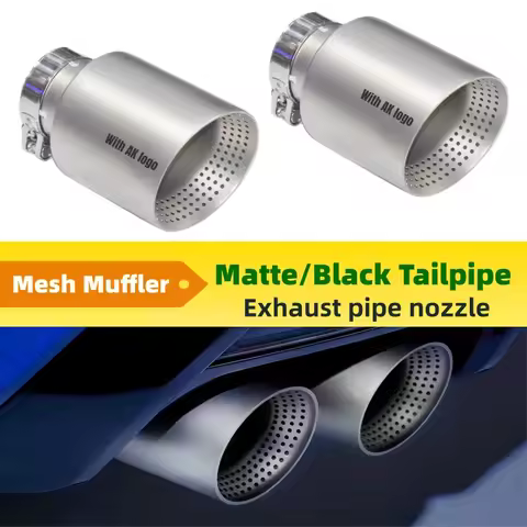 Exhaust nozzle 60mm 63mm opening 101mm car exhaust tailpipe car muffler decoration matte stainless s