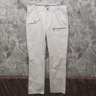 celana AVIREX army Putih pria panjang tebal polos Sz 36