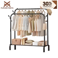 𝐅𝐔𝐑𝐍𝐈𝐒𝐇 𝐅𝐈𝐄𝐒𝐓𝐀 Single & Double Pole Clothes Rack Drying Rack Floor-standing Clothes Hanger Rak Jemur