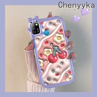 เคส Chenyyka สำหรับ Infinix Smart 5 Smart 6 Smart 7 Hot 10 Lite เคสการ์ตูน3D สีสันสดใสลายครีมเชอร์รี่เคสมือถือใสปิศาจน้อยเลนส์กล้องถ่ายรูปป้องกันเคสนิ่มแบบใสซิลิโคนกล่องกันกระแทก