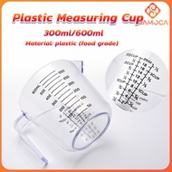 Cc 300/600ml Plastic Clear Measuring Cup With Measurements 2Sizes Measuring Device