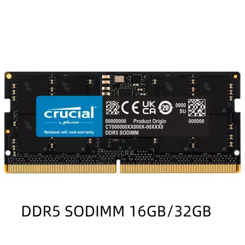 Crucial DDR5 RAM 16GB 32GB Notebook 4800MHz 5200MHz 5600MHz SODIMM 1.1V for Laptop Memory