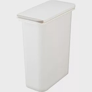 日本RISU｜(H&amp;H系列)雙重防臭按壓式垃圾桶20L 白色